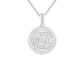 North Carolina Drip Sterling Silver Diamond Pendant With Chain